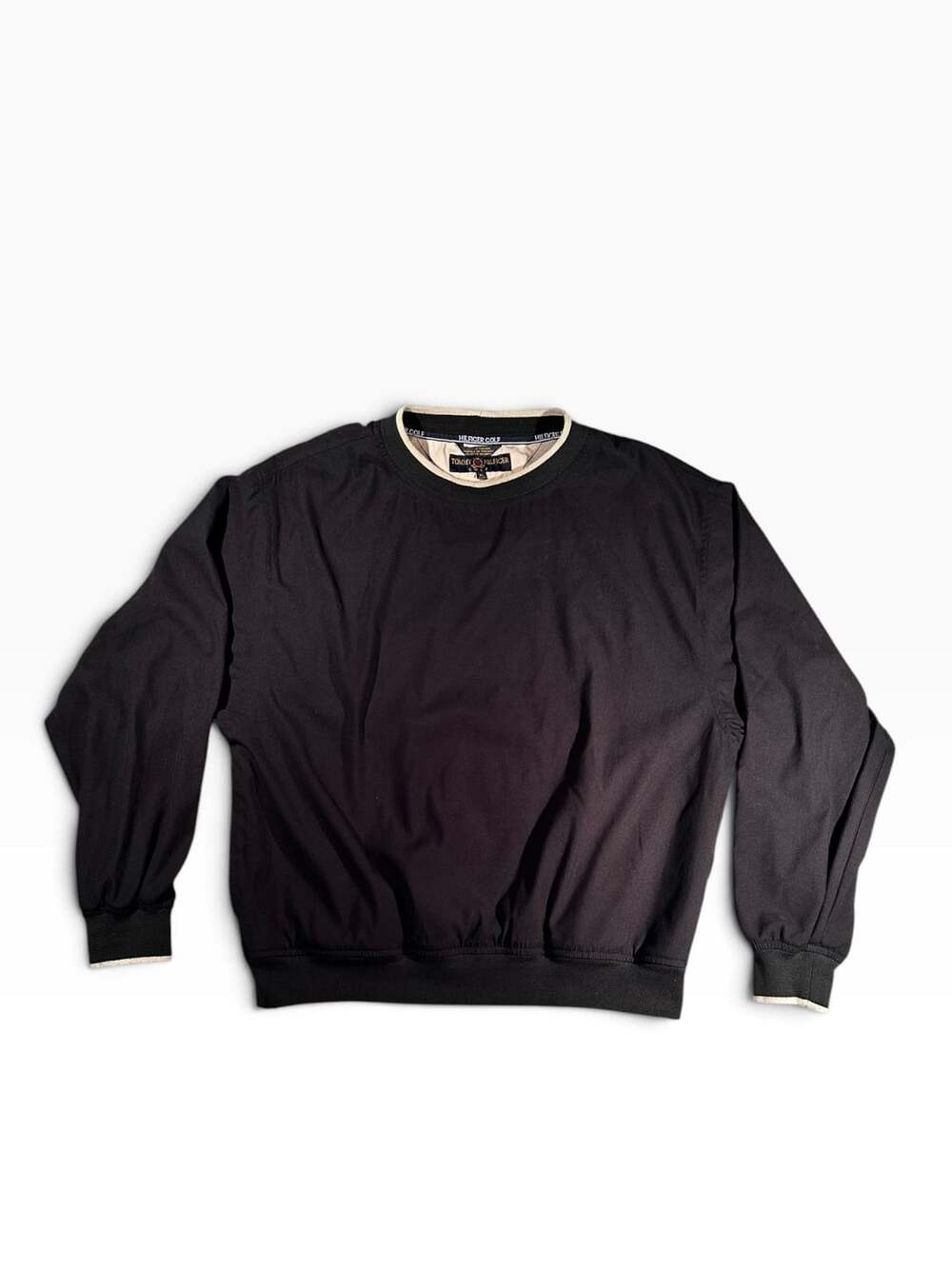 Tommy Hilfiger Golf Black Long Sleeve Pullover Windbreaker Jacket XL